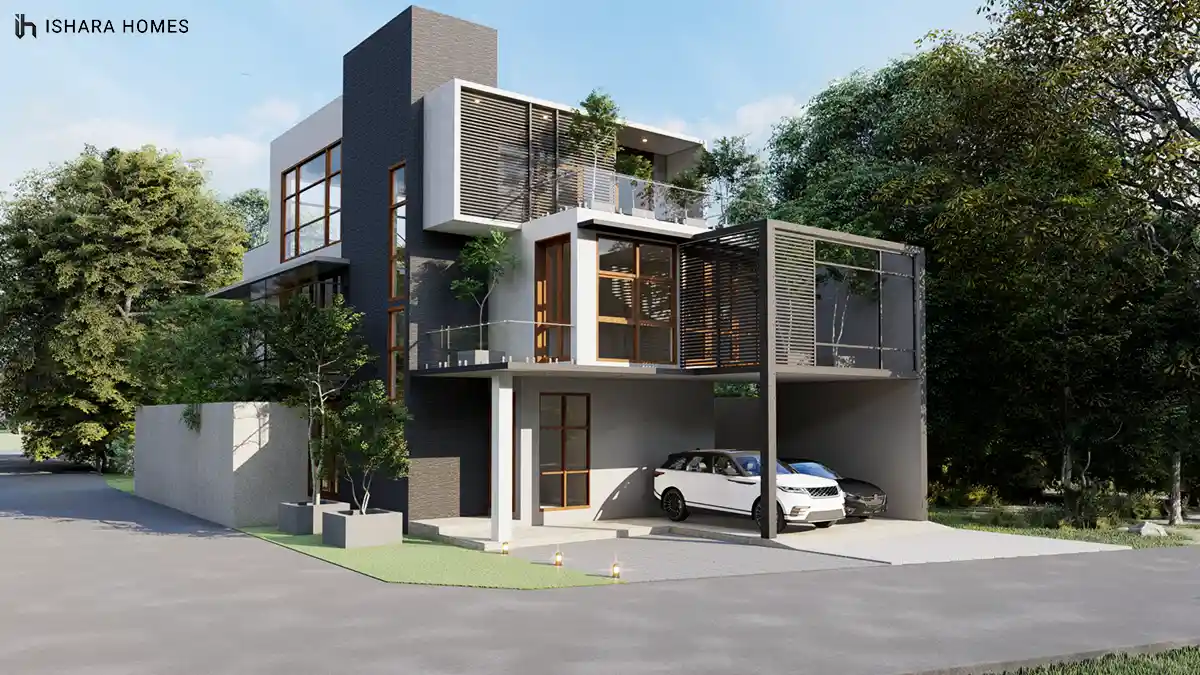Rock Valley House, a modern box type residence in Kurunegala designed and built by Ishara Homes