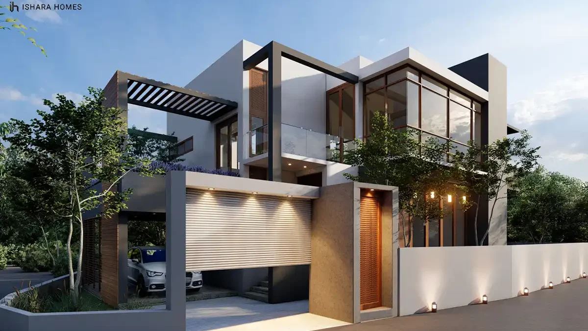 The Glass Cube glass-façade modern home in Katugasthota by Ishara Homes