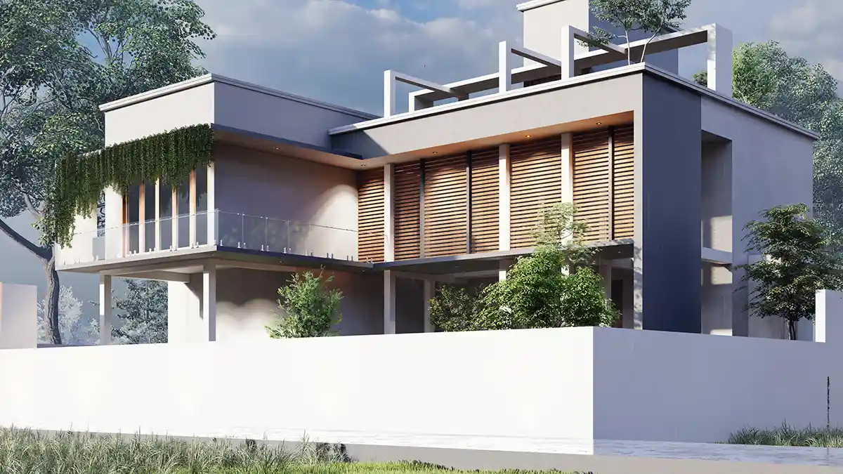 The Golden Meadows modern contemporary residence in Polgahawela by Ishara Homes