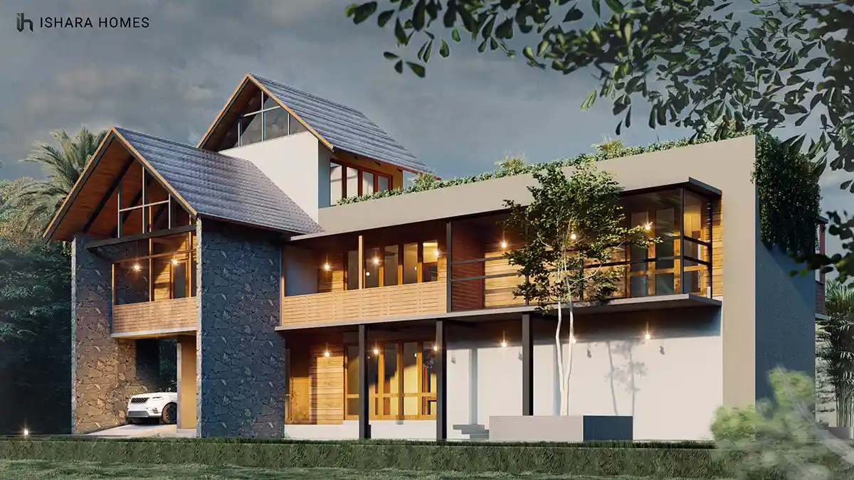 The Grand View Lodge, a modern tropical estate in Padukka designed and built by Ishara Homes