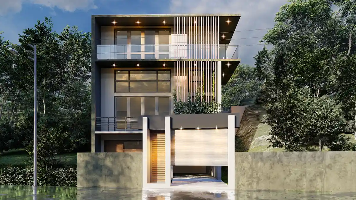 The Greenyfields box type multi-level home in Ragama by Ishara Homes