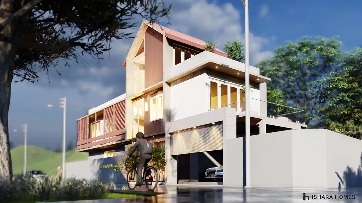 The Mahaweli Gables modern tropical gable home in Peradeniya by Ishara Homes