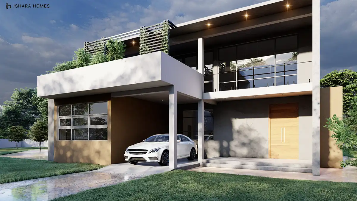 The Orchard House modern contemporary home in Kuliyapitiya by Ishara Homes